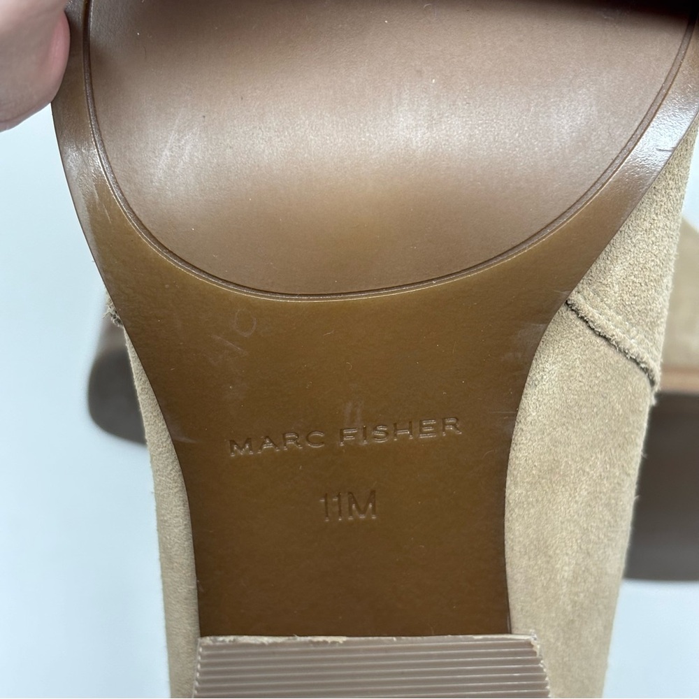 Marc Fisher Marcela Pointy Toe Dress Booties Tan Size 11 NWOT - Picture 10 of 11